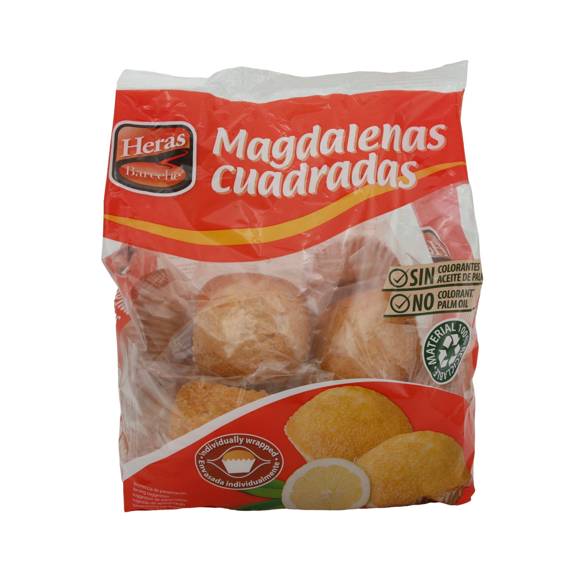 Muffins Heras | Magdalenas Cuadradas | Klassisch, ohne Palmöl | 350 g HERAS